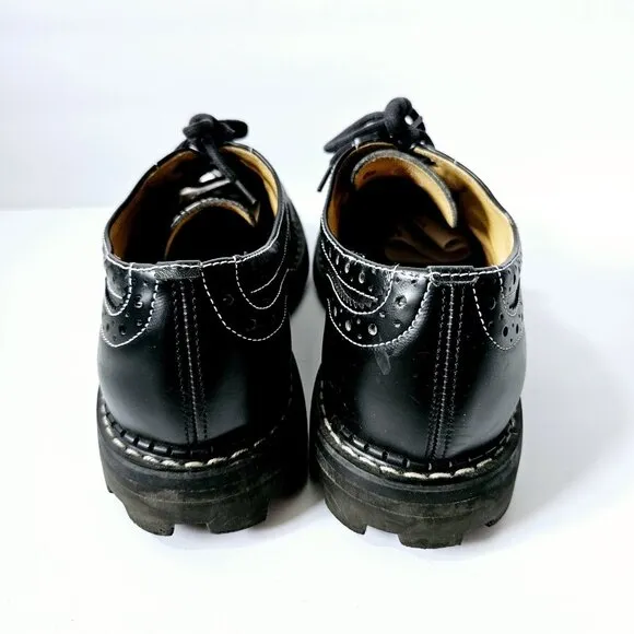 John Fluevog Supervog 7th Heaven Angel Derby Size 9 Black White Zoot