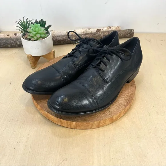 John Varvatos | Sid Commuter Derby Oxford in Black Leather Size 13