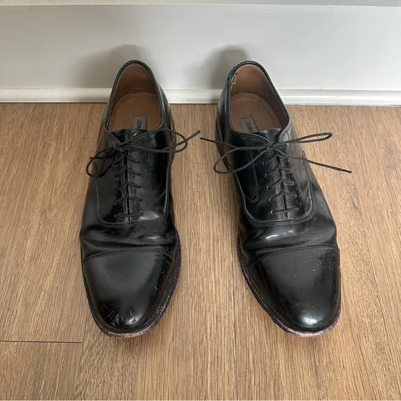 Johnston &amp; Murphy Classic Black Leather Men's Dress Shoes