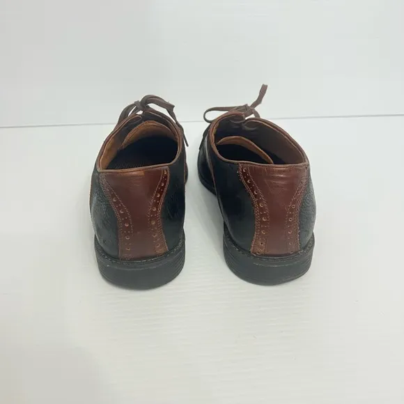 Johnston &amp; Murphy Dress Shoes Men Size 12 M Cardell Saddle 2 Tone Lace Up Oxford