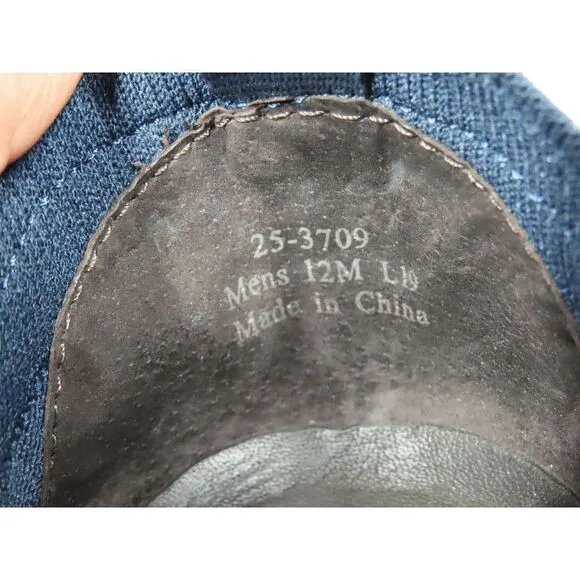 Johnston &amp; Murphy Farley Plain Toe Derby Shoes- Navy Mesh Size 12