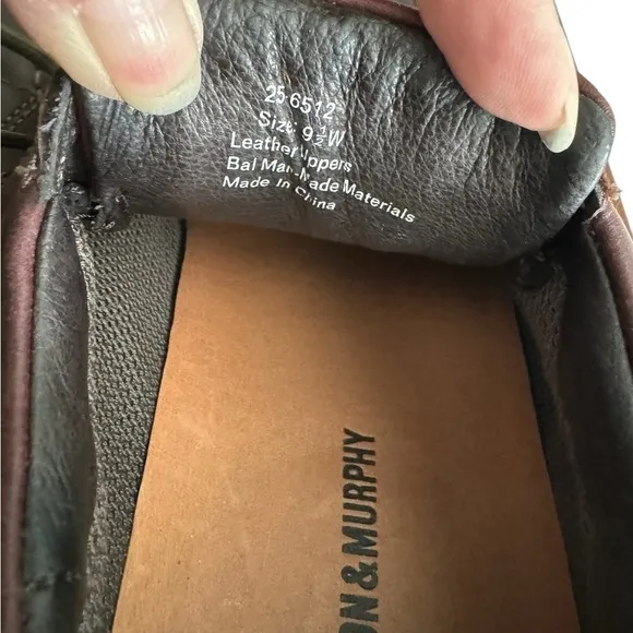 Johnston &amp; Murphy NWOT brown Oxford/loafer size 9.5. W