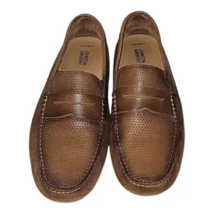 Johnston &amp; Murphy Perforated Flex Penny Loafer Driving Moccasins Sheepskin 12 M