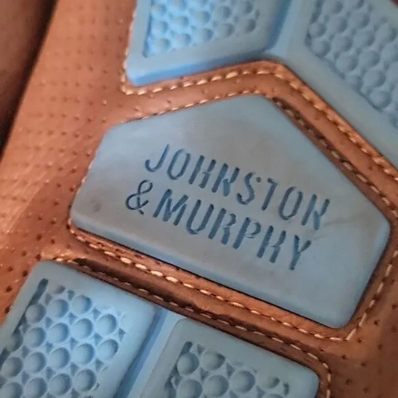Johnston &amp; Murphy Perforated Flex Penny Loafer Driving Moccasins Sheepskin 12 M