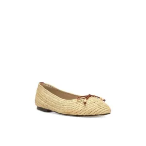 JOIE Womens Beige Woven Padded Beaded Round Toe Slip On Ballet Flats 9.5