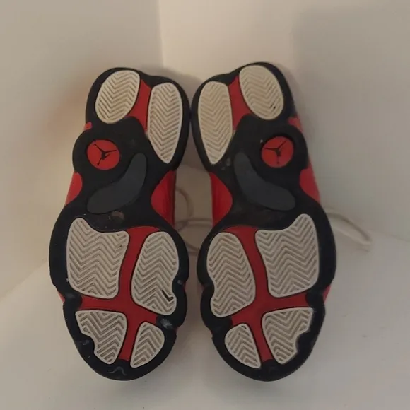 Jordan White and Red Sneakers Classic Mid-Top Design