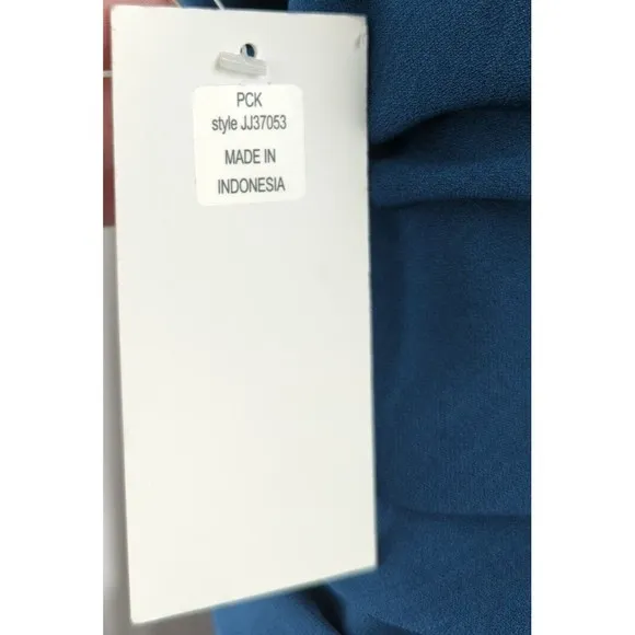 Julia Jordan Teal Handkerchief Dress Ruched Cap Sleeve Career Stretch 8