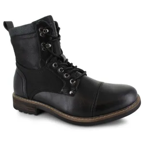 Jump Apparel Men’s J75 Garrison Black Lace-Up Leather Combat Boots Size 8