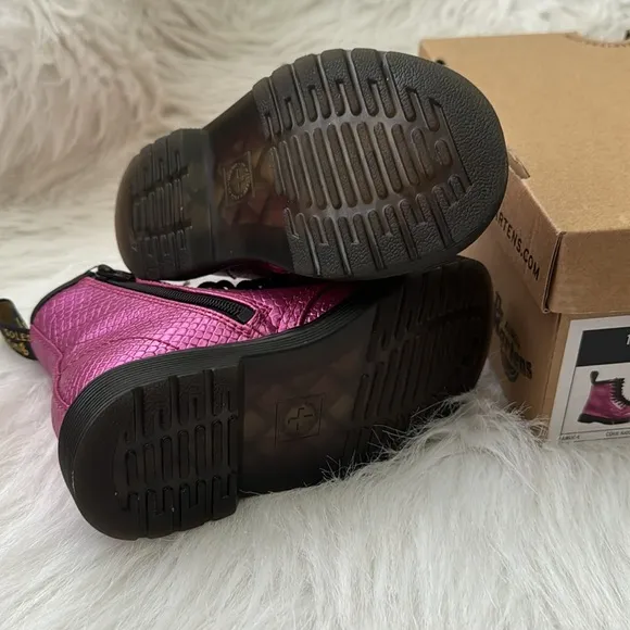 JUNIOR 1460 REPTILE EMBOSS LACE UP BOOTS