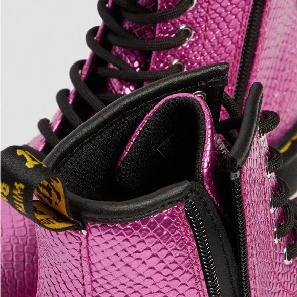 JUNIOR 1460 REPTILE EMBOSS LACE UP BOOTS