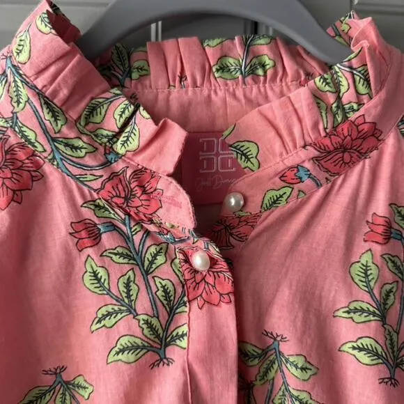 JUST DARVINY Megan Floral Dress, Desert Rose, L (NWOT)