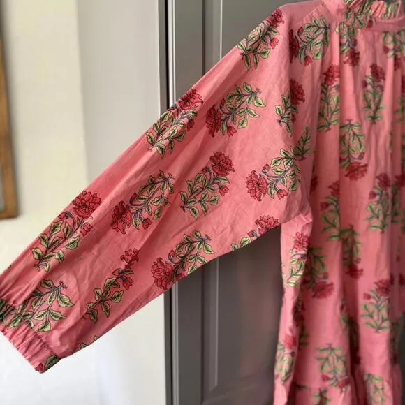 JUST DARVINY Megan Floral Dress, Desert Rose, L (NWOT)