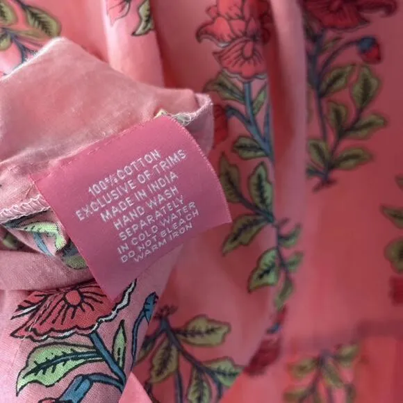 JUST DARVINY Megan Floral Dress, Desert Rose, L (NWOT)