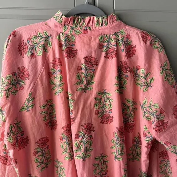 JUST DARVINY Megan Floral Dress, Desert Rose, L (NWOT)