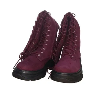 Just Fab Maxwell Cordovan Tall Womens NEW w/Box Platform Combat Boots- sz. 6 1/2