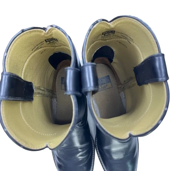 Justin Classic Roper Leather Western Cowboy‎ Boots Round Toe Mens Size 8.5