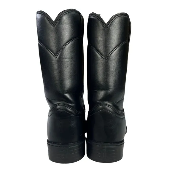 Justin Classic Roper Leather Western Cowboy‎ Boots Round Toe Mens Size 8.5