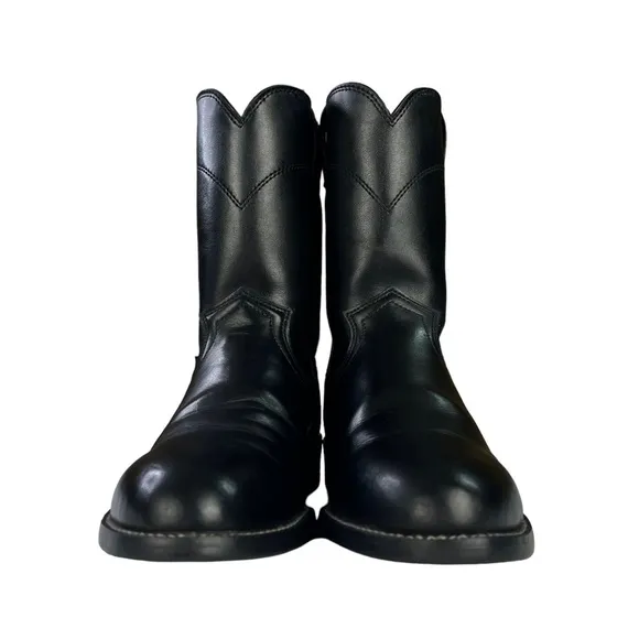 Justin Classic Roper Leather Western Cowboy‎ Boots Round Toe Mens Size 8.5