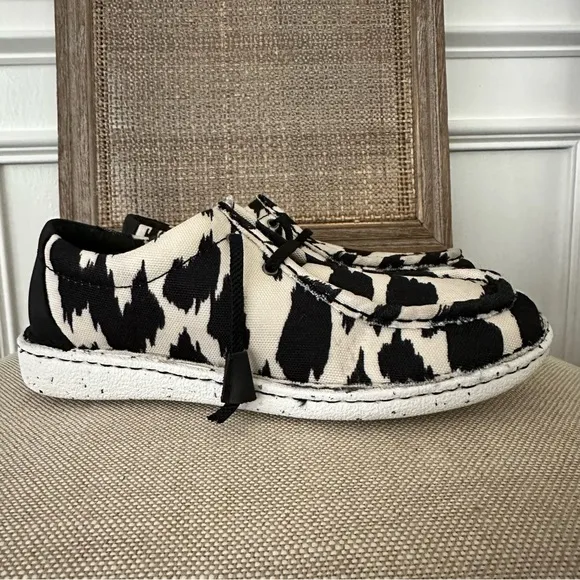JUSTIN HAZER BLACK &amp; WHITE TEXTILE SHOES