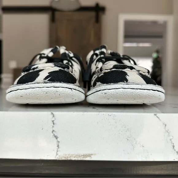 JUSTIN HAZER BLACK &amp; WHITE TEXTILE SHOES