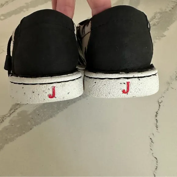 JUSTIN HAZER BLACK &amp; WHITE TEXTILE SHOES