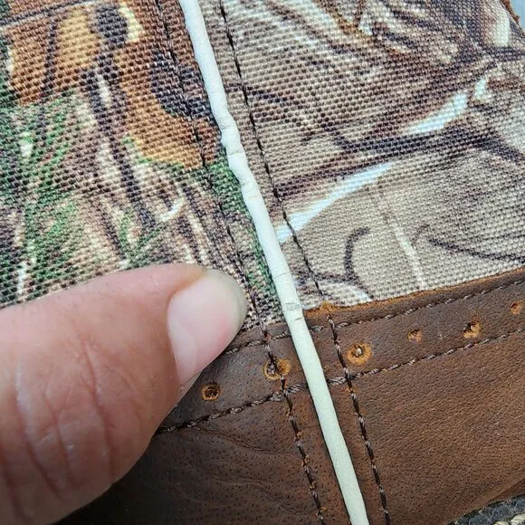 Justin Shoes Womens Size 9.5 Brown Camo Leather Western Boots