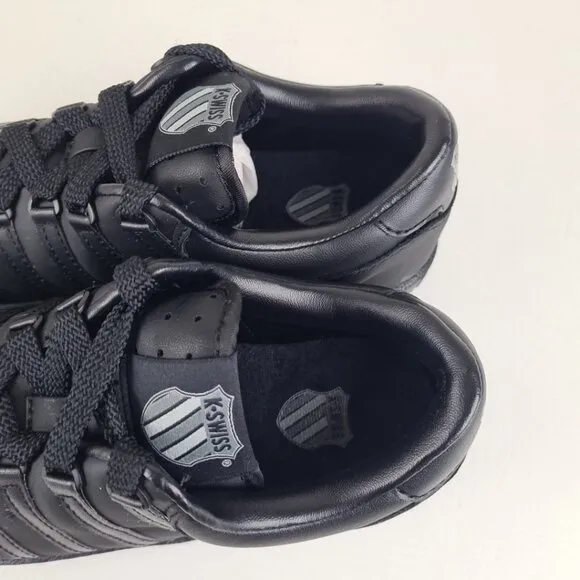 K-Swiss Classic Varsity Shoes Sneakers Sport Black Leather