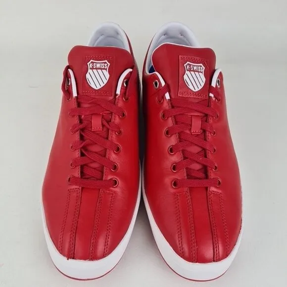 K-Swiss Classics Clean Men's Shoes Sneakers Leather Red Size 11