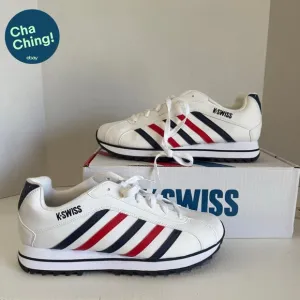 K-Swiss White Red blue Sneakers Classic Style 2000 verstad mens SZ 14 -m low