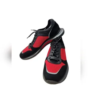 Karl Lagerfeld Mens Low Top Sneakers Black/Red  Size 12M. C1361