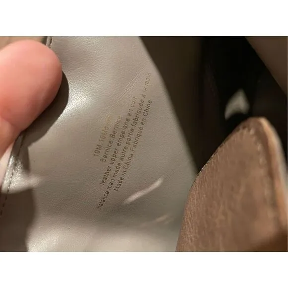 Karl Lagerfeld Paris ‘Bernice” Brown Leather Combat Boots Women’s Sz 10M
