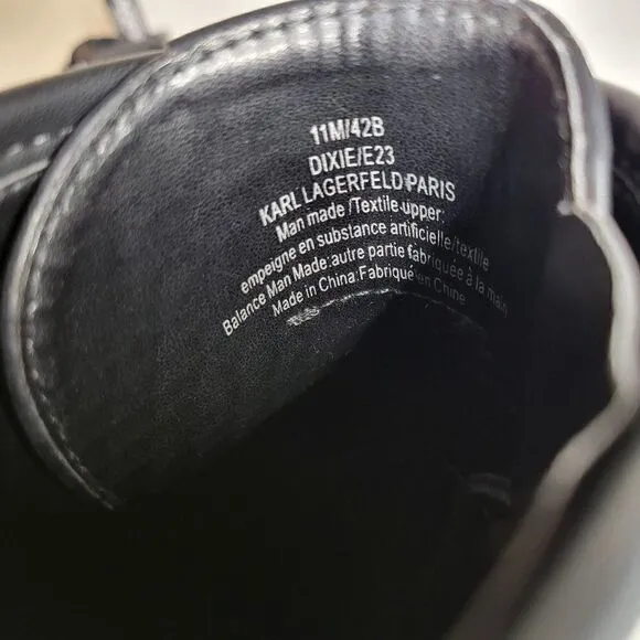 Karl Lagerfeld Paris Dixie Patched Combat Boots (Size 11M)