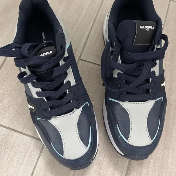 Karl Lagerfeld Two Tone Leather Sneakers size 9.5