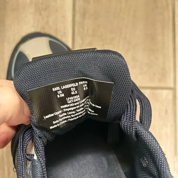 Karl Lagerfeld Two Tone Leather Sneakers size 9.5