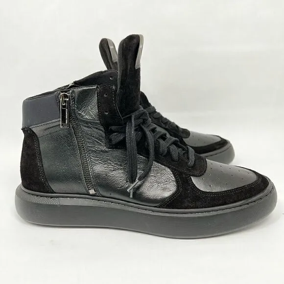 Karl Lagerfeld Paris Men's Black Leather Boots size 11 New in a Box