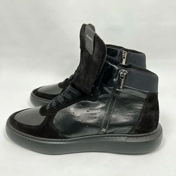 Karl Lagerfeld Paris Men's Black Leather Boots size 11 New in a Box