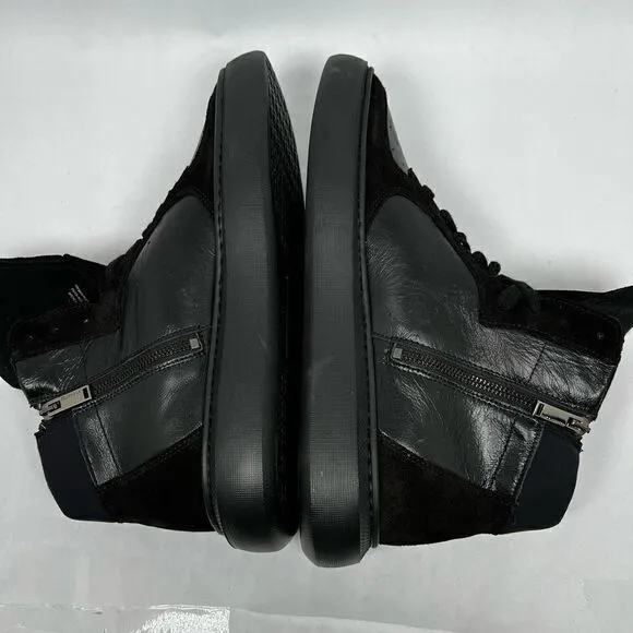 Karl Lagerfeld Paris Men's Black Leather Boots size 11 New in a Box