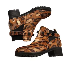 Kat Maconie leopard print Calf-skin combat boots size 6