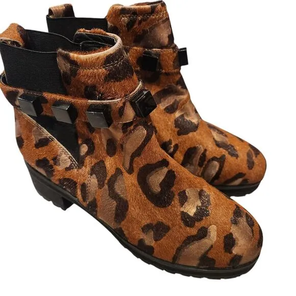 Kat Maconie leopard print Calf-skin combat boots size 6