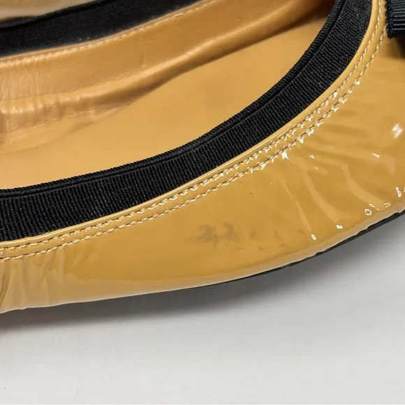KATE SPADE Bow Tie Patent Leather Ballet Flats - 8 1/2
