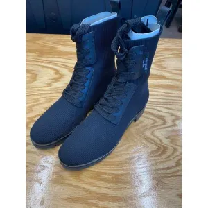 Kate Spade Merigue Combat Boots Women's 6.5 Blue Knit Lace Up Round Toe S24