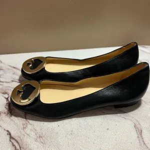 KATE SPADE NEW YORK Nera Reva Women’s Black Round Toe Slip On Flats 5M