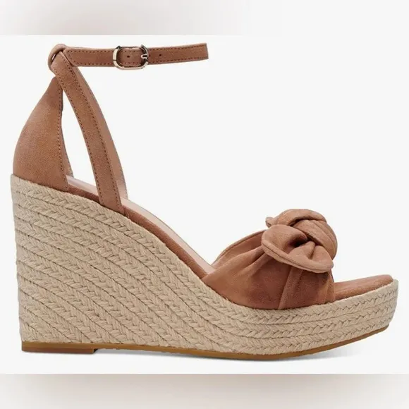 Kate Spade New York Tianna Platform Wedges Sz 9.5 Medium Biscotti