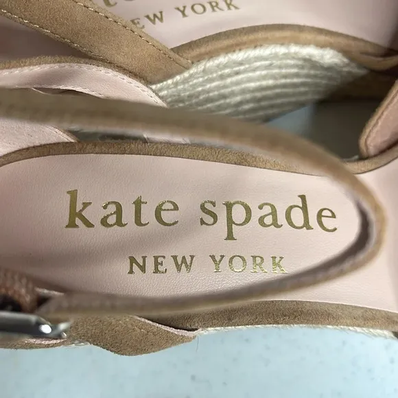 Kate Spade New York Tianna Platform Wedges Sz 9.5 Medium Biscotti