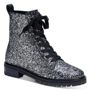 Kate Spade New York‎ Womens Jemma Glitter Ankle combat Lace-up Boots size  9.5