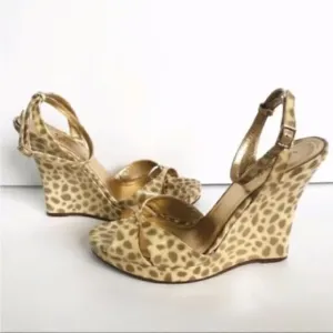 Kate Spade Vero-Ocelot Giraffe Print Wedges