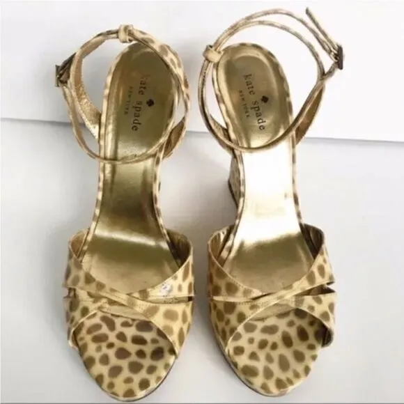 Kate Spade Vero-Ocelot Giraffe Print Wedges