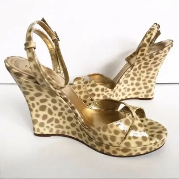 Kate Spade Vero-Ocelot Giraffe Print Wedges