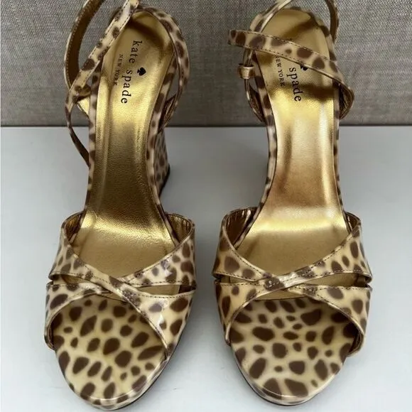 Kate Spade Vero-Ocelot Giraffe Print Wedges