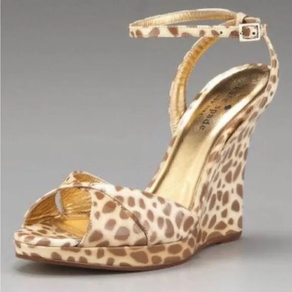 Kate Spade Vero-Ocelot Giraffe Print Wedges